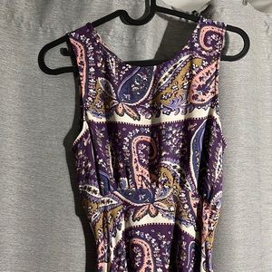 Free people paisley pattern mini dress size 0